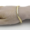 Oro Laminado Basic Bracelet, Gold Filled Style Rat Tail Design, Polished, Golden Finish, 04.213.0065.08 (06 MM Thickness, 8 Inches Length)