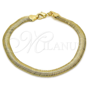 Gold Filled Bracelet — Basic Bracelet Rat Tail Design Polished 04. 06 — main product view — SKU 116422 | Oro Laminado brazalete — básico Bracelet Rat Tail diseño pulido 04. 06 — SKU 116422