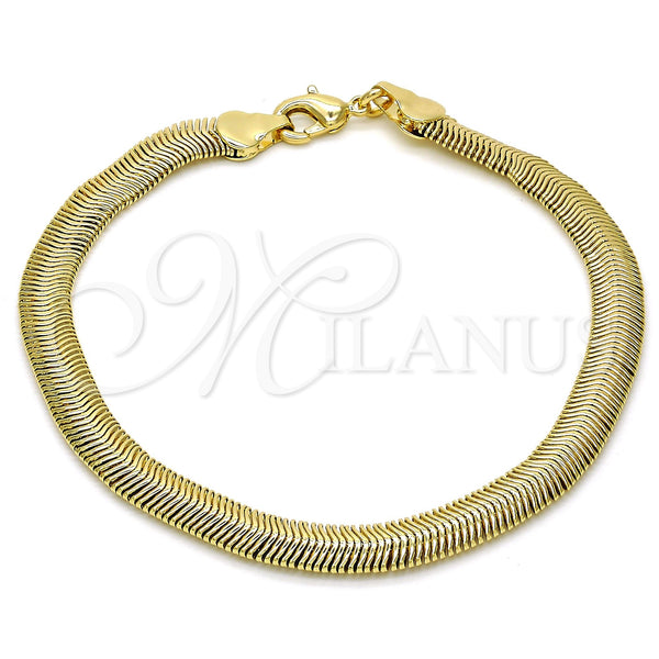 Gold Filled Bracelet — Basic Bracelet Rat Tail Design Polished 04. 06 — main product view — SKU 116422 | Oro Laminado brazalete — básico Bracelet Rat Tail diseño pulido 04. 06 — SKU 116422