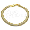 Oro Laminado Basic Bracelet, Gold Filled Style Rat Tail Design, Polished, Golden Finish, 04.213.0065.08 (06 MM Thickness, 8 Inches Length)