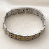 Stainless Steel Solid Bracelet, Polished, Two Tone, 03.114.0218.6.08