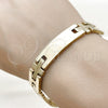 Stainless Steel ID Bracelet, Polished, Golden Finish, 03.114.0229.2.09