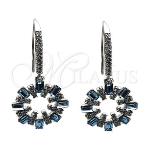 White Gold Filled Ring — Dangle Earring with Aquamarine Swarovski Crystals and White — main product view — SKU 116555 | Oro Laminado Blanco anillo — Dangle Earring with Aquamarine Swarovski Crystals and blanco — SKU 116555