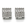 Rhodium Gold Filled Huggie Hoop, with White Cubic Zirconia, Polished, Rhodium Finish, 02.267.0034.15