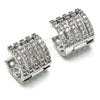 Rhodium Gold Filled Huggie Hoop, with White Cubic Zirconia, Polished, Rhodium Finish, 02.267.0034.15