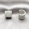 Rhodium Gold Filled Huggie Hoop, with White Cubic Zirconia, Polished, Rhodium Finish, 02.267.0034.15