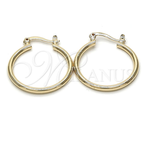 Oro Laminado Small Hoop, Gold Filled Style Polished, Golden Finish, 5.134.012.25