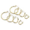 Oro Laminado Small Hoop, Gold Filled Style Polished, Golden Finish, 5.134.012.25