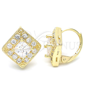 Gold Filled Ring — Leverback Earring with White Cubic Zirconia Polished 02. — main product view — SKU 116665 | Oro Laminado anillo — Leverback Earring with blanco Cubic Zirconia pulido 02. — SKU 116665