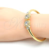Oro Laminado Individual Bangle, Gold Filled Style with White Crystal, Polished, Golden Finish, 07.307.0002.05 (04 MM Thickness, Size 5 (2.50 Diameter))
