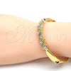 Oro Laminado Individual Bangle, Gold Filled Style with White Crystal, Polished, Golden Finish, 07.307.0004.04 (06 MM Thickness, Size 4 (2.25 Diameter))