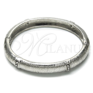 White Gold Filled Jewelry — Individual Bangle with White Crystal Diamond Cutting 07. — main product view — SKU 116680 | Oro Laminado Blanco joyería — Individual Bangle with cristal blanco Diamond Cutting 07. — SKU 116680