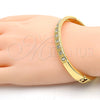 Oro Laminado Individual Bangle, Gold Filled Style with White Crystal, Polished, Golden Finish, 07.307.0006.05 (07 MM Thickness, Size 5 (2.50 Diameter))
