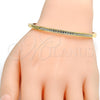 Oro Laminado Individual Bangle, Gold Filled Style with White Crystal, Polished, Golden Finish, 07.307.0009.04 (04 MM Thickness, Size 4 (2.25 Diameter))