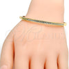 Oro Laminado Individual Bangle, Gold Filled Style with White Crystal, Polished, Golden Finish, 07.307.0009.04 (04 MM Thickness, Size 4 (2.25 Diameter))