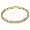 Oro Laminado Individual Bangle, Gold Filled Style with White Crystal, Polished, Golden Finish, 07.307.0009.04 (04 MM Thickness, Size 4 (2.25 Diameter))
