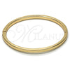 Oro Laminado Individual Bangle, Gold Filled Style with White Crystal, Polished, Golden Finish, 07.307.0009.04 (04 MM Thickness, Size 4 (2.25 Diameter))