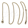 Oro Laminado Basic Necklace, Gold Filled Style Curb Design, Polished, Golden Finish, 5.233.033.18 (02 MM Thickness, 18 Inches Length)