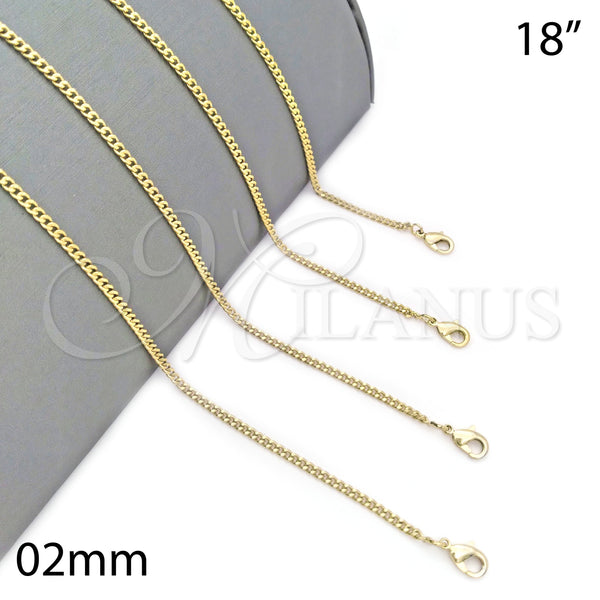 Gold Filled Necklace — Basic Necklace Curb Design Polished 5. 02 MM — main product view — SKU 116707 | Oro Laminado collar — básico Necklace Curb diseño pulido 5. 02 MM — SKU 116707