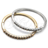 Oro Laminado Individual Bangle, Gold Filled Style with White Crystal, Polished, Golden Finish, 07.252.0045.04 (04 MM Thickness, Size 4 (2.25 Diameter))