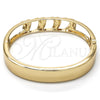 Oro Laminado Individual Bangle, Gold Filled Style with White Crystal, Polished, Golden Finish, 07.252.0048.05 (12 MM Thickness, Size 5 (2.50 Diameter))