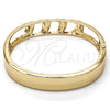 Oro Laminado Individual Bangle, Gold Filled Style with White Crystal, Polished, Golden Finish, 07.252.0048.05 (12 MM Thickness, Size 5 (2.50 Diameter))