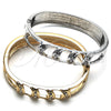 Rhodium Gold Filled Individual Bangle, with White Crystal, Polished, Rhodium Finish, 07.252.0048.1.05 (12 MM Thickness, Size 5 (2.50 Diameter))