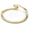 Oro Laminado Individual Bangle, Gold Filled Style with White Crystal, Polished, Golden Finish, 07.252.0049.04 (04 MM Thickness, Size 4 (2.25 Diameter))