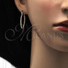 Oro Laminado Small Hoop, Gold Filled Style Twist Design, Polished, Golden Finish, 02.170.0189.20
