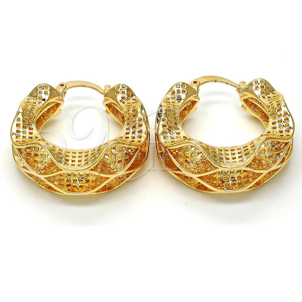 Gold Filled Hoop Earrings — Medium Hoop Polished 02. — main product view — SKU 116767 | Oro Laminado aretes de aro — Medium Hoop pulido 02. — SKU 116767