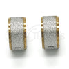Stainless Steel Huggie Hoop, Matte Finish, Two Tone, 02.216.0033.15