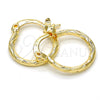 Oro Laminado Small Hoop, Gold Filled Style Diamond Cutting Finish, Golden Finish, 02.96.0080.15