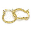 Oro Laminado Small Hoop, Gold Filled Style Diamond Cutting Finish, Golden Finish, 02.96.0088.15