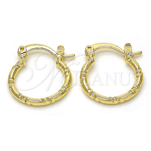 Gold Filled Hoop Earrings — Small Hoop Diamond Cutting 02.96. — main product view — SKU 116850 | Oro Laminado aretes de aro — Small Hoop Diamond Cutting 02.96. — SKU 116850