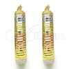 Oro Laminado Small Hoop, Gold Filled Style Diamond Cutting Finish, Tricolor, 02.102.0039.20