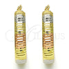 Oro Laminado Small Hoop, Gold Filled Style Diamond Cutting Finish, Tricolor, 02.102.0039.20