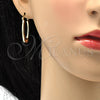 Oro Laminado Small Hoop, Gold Filled Style Diamond Cutting Finish, Tricolor, 02.102.0047.20