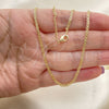 Oro Laminado Basic Necklace, Gold Filled Style Bismark Design, Polished, Golden Finish, 04.213.0066.18 (02 MM Thickness, 18 Inches Length)