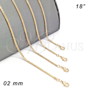 Gold Filled Necklace — Basic Necklace Bismark Design Polished 04. 02 MM — main product view — SKU 116889 | Oro Laminado collar — básico Necklace Bismark diseño pulido 04. 02 MM — SKU 116889