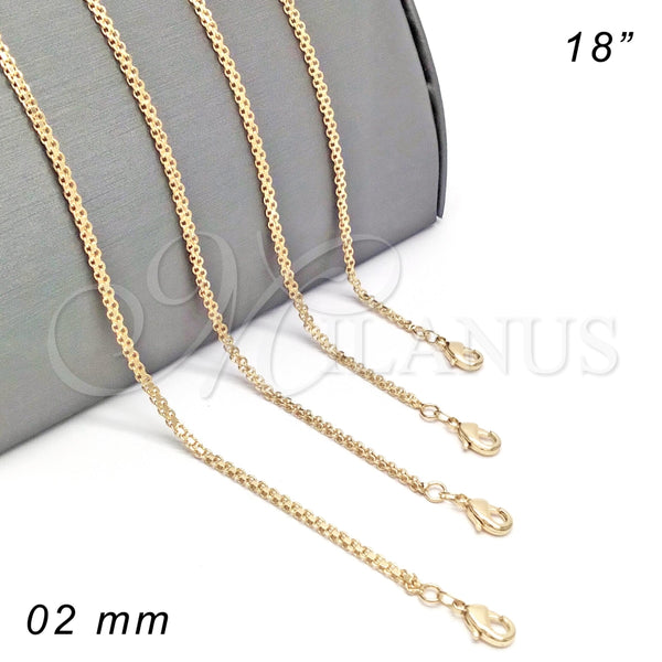Gold Filled Necklace — Basic Necklace Bismark Design Polished 04. 02 MM — main product view — SKU 116889 | Oro Laminado collar — básico Necklace Bismark diseño pulido 04. 02 MM — SKU 116889