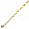 Oro Laminado Basic Necklace, Gold Filled Style Polished, Golden Finish, 04.213.0067.20 (03 MM Thickness, 20 Inches Length)