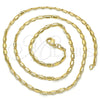 Oro Laminado Basic Necklace, Gold Filled Style Polished, Golden Finish, 04.213.0067.20 (03 MM Thickness, 20 Inches Length)