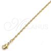 Oro Laminado Basic Necklace, Gold Filled Style Polished, Golden Finish, 04.213.0068.20 (02 MM Thickness, 20 Inches Length)