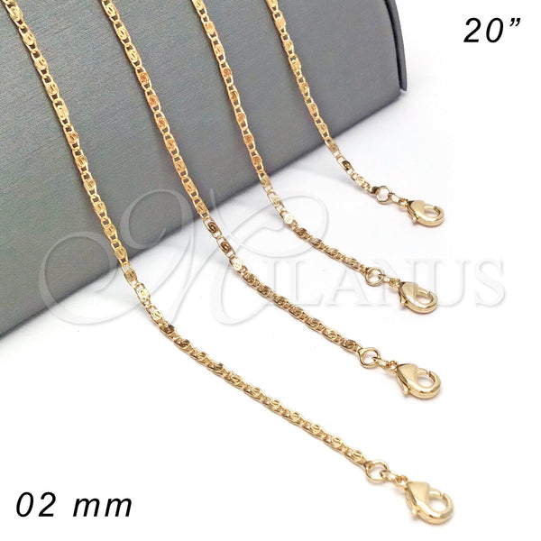 Gold Filled Necklace — Basic Necklace Polished 04. 02 MM Thickness 20 — main product view — SKU 116896 | Oro Laminado collar — básico Necklace pulido 04. 02 MM Thickness 20 — SKU 116896