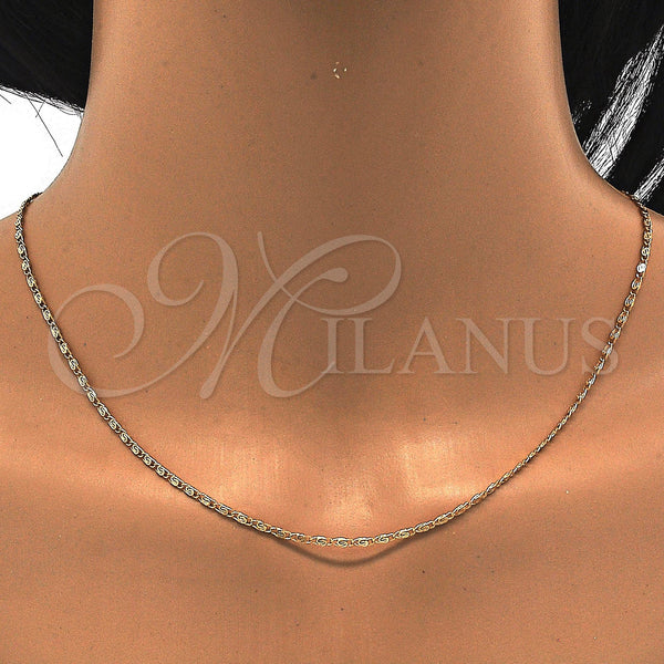 Gold Filled Necklace — Basic Necklace Polished 04. 02 MM Thickness 22 — alternate product view — SKU 116897 | Oro Laminado collar — básico Necklace pulido 04. 02 MM Thickness 22 — SKU 116897