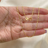 Oro Laminado Basic Necklace, Gold Filled Style Polished, Golden Finish, 04.213.0068.22 (02 MM Thickness, 22 Inches Length)