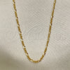 Oro Laminado Basic Necklace, Gold Filled Style Figaro Concave Design, Polished, Golden Finish, 04.213.0069.22 (02 MM Thickness, 22 Inches Length)