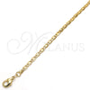 Oro Laminado Basic Necklace, Gold Filled Style Mariner Design, Polished, Golden Finish, 04.213.0070.18 (03 MM Thickness, 18 Inches Length)