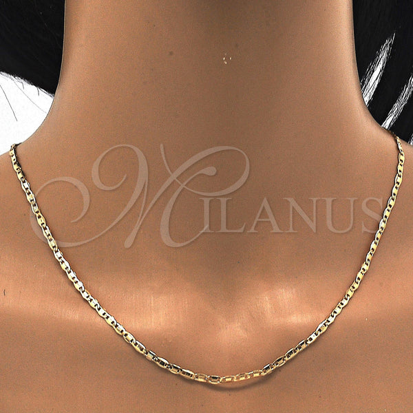 Gold Filled Necklace — Basic Necklace Mariner Design Polished 04. 03 MM — alternate product view — SKU 116901 | Oro Laminado collar — básico Necklace Mariner diseño pulido 04. 03 MM — SKU 116901