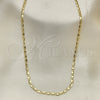 Oro Laminado Basic Necklace, Gold Filled Style Mariner Design, Polished, Golden Finish, 04.213.0070.20 (03 MM Thickness, 20 Inches Length)